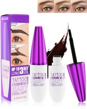Peel Off Tattoo Eyebrow Gel Tinting,2pcs 0.35 Ounce Pack of 2 , Dark Brown