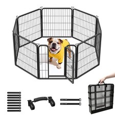Dog Playpen for Indoor, Outdoor,Yard, RV Camping, 24 inch 8 Panels Dog Play P...