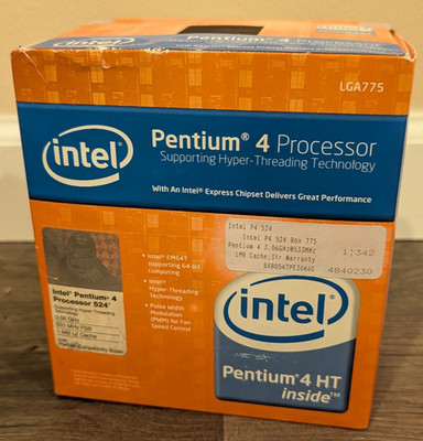Intel Pentium 4 524 (LGA775) - Prescott -  3.06GHz/533MHz FSB - Sealed