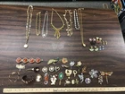 vintage /modern lot of costume jewelry bracelets pins earrings necklaces etc