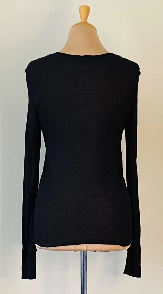 Etoile Isabel Marant размер 1 США S 4 черный легкий длинным рукавом ребро вязаный топ - Изображение 3 из 4