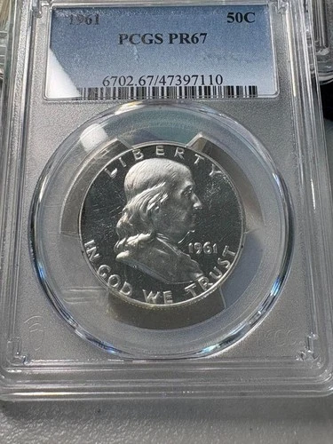 1961 Franklin Half Dollar Looks Cameo PCGS Graded PR67 SKU#38420