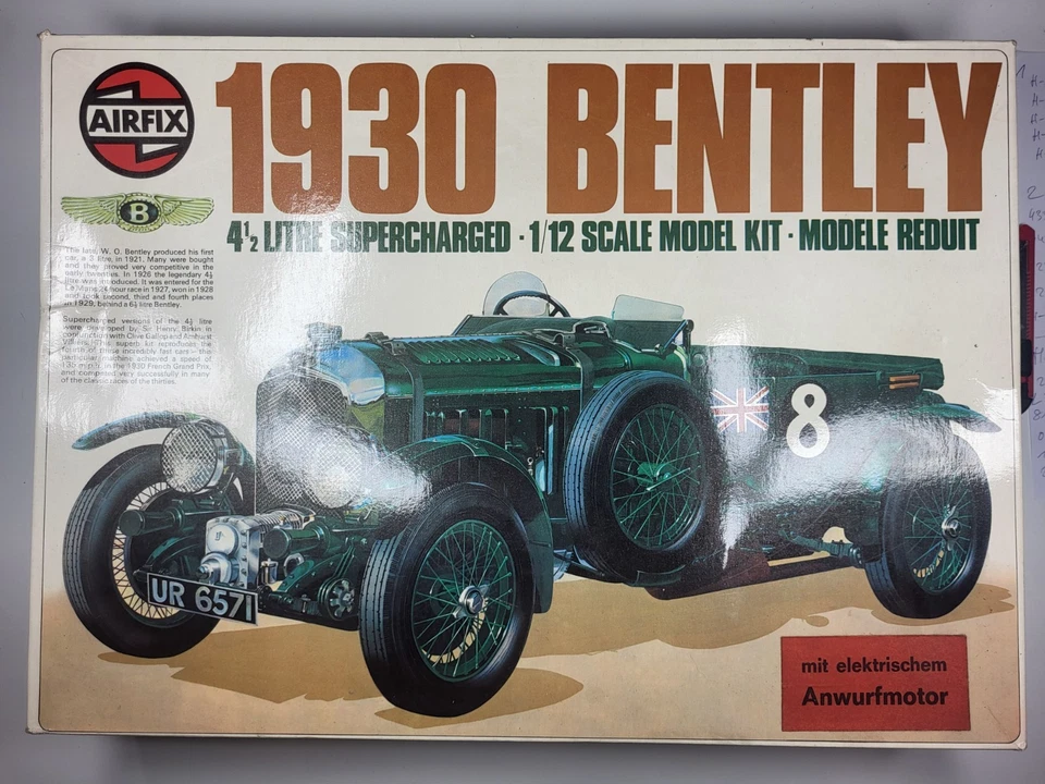 Airfix Nr.: 20440-8 , 1930 Bentley vintage 1975 inklusive Anwurfmotor