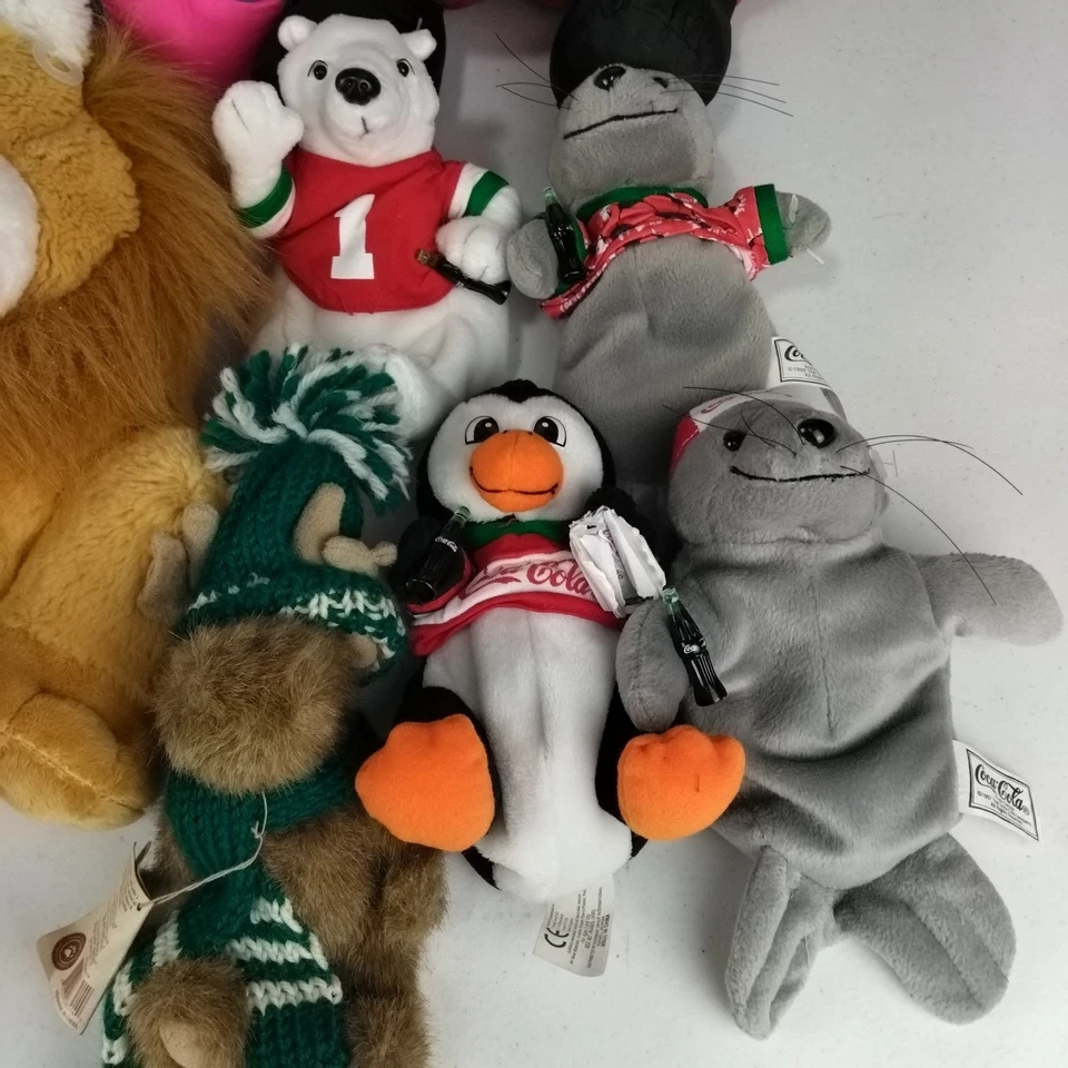 复古毛绒 18 件装混合品牌 Looney Tunes 可口可乐稀有填充动物玩具 — 第 3/4 张图片
