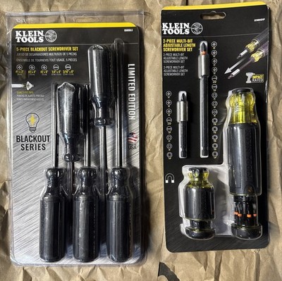 Klein Tools Limited Edition Blackout Screwdriver Set + Adjustable Set