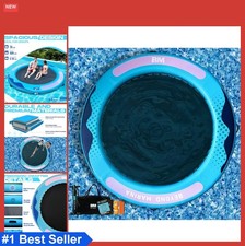 Inflatable Water Hammock 8 ft Round Float Dock 600 lbs Capacity 4-6 Person Pool