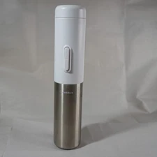 Rabbit Compact Electric Corkscrew Wine Bottle Opener (White) Foil Cutter Base