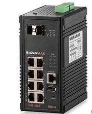 Signamax SI30040 I-300 8 Port Industrial Gigabit PoE+ Managed Switch