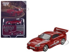 TOYOTA SUPRA "VEILSIDE COMBAT V-I" RED 1/64 DIECAST MODEL BY MINI GT MGT01094