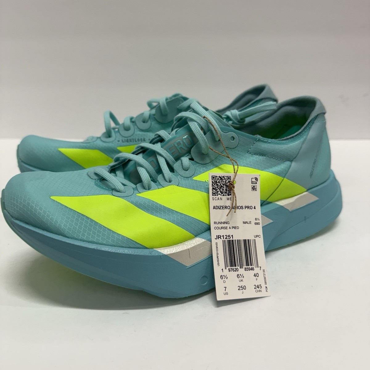 Adidas Adizero Adios Pro 4 Running Flash Aqua Lucid Lemon Sz 7/ W