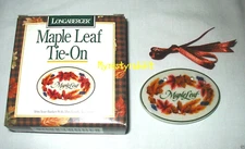 Longaberger 1996 Maple Leaf Tie-On ~ Fall ~ Shades of Autumn Leaves - USA