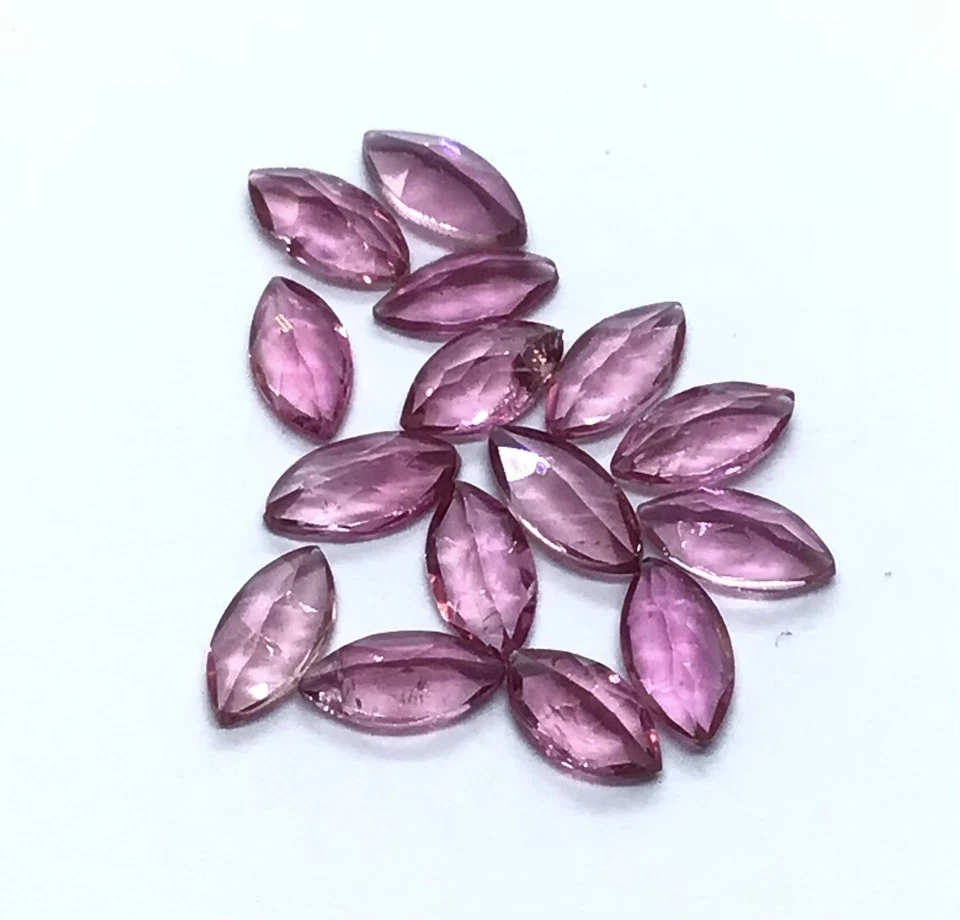 Natural Loose Gemstone Pink Tourmaline Marquise Cut Faceted For Jewelry Making - Image 4 of 4