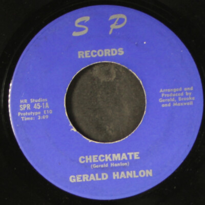GERALD HANLON / BROOKE HANLON: checkmate / the moral island SP 7'' Single 45 RPM