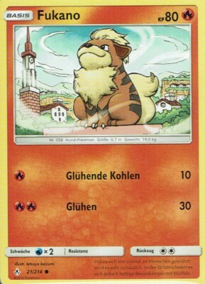   Pokemon Card SM10 Base Fukano 21/214 Forces in Harmony German