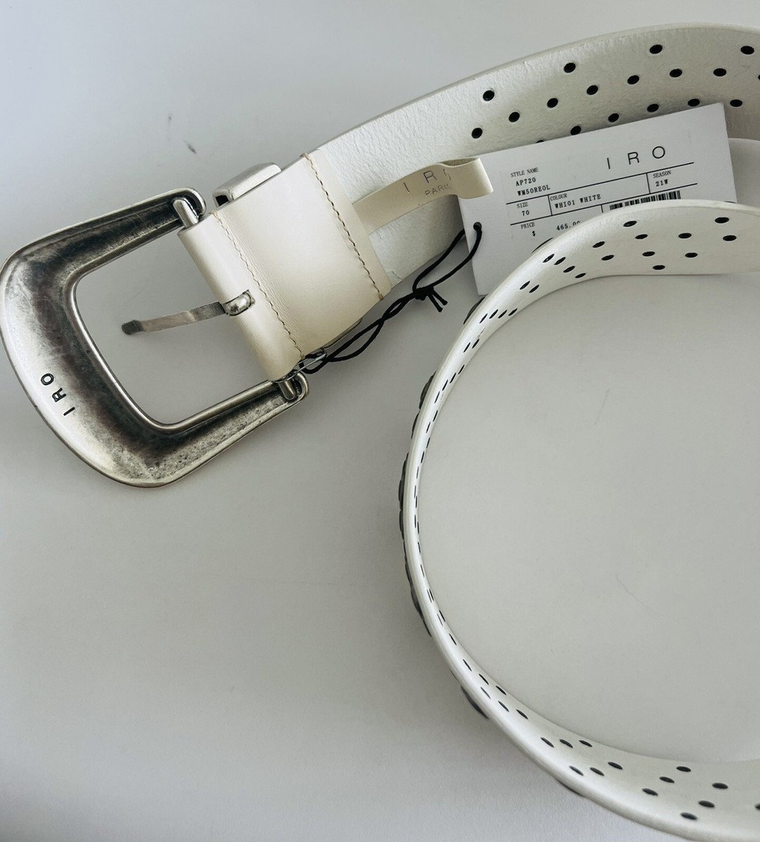 Iro Paris White Leather Belt | eBay