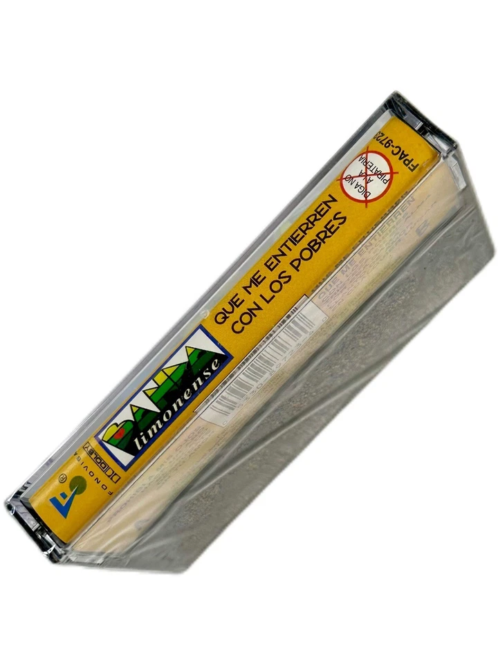 Banda Limonense Cassette Que Me Entierren Con Los Pobres 1998 Fonovisa RARE - Imagem 4 de 4