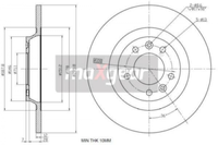 2X Maxgear 19-1845 Bremsscheibe FüR CitroËN Peugeot