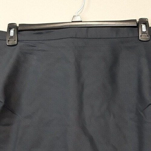 Max Mara Womens Pencil Skirt Size 12 Navy Silk Blend Midi Minimalist Carrier - Picture 2 of 7