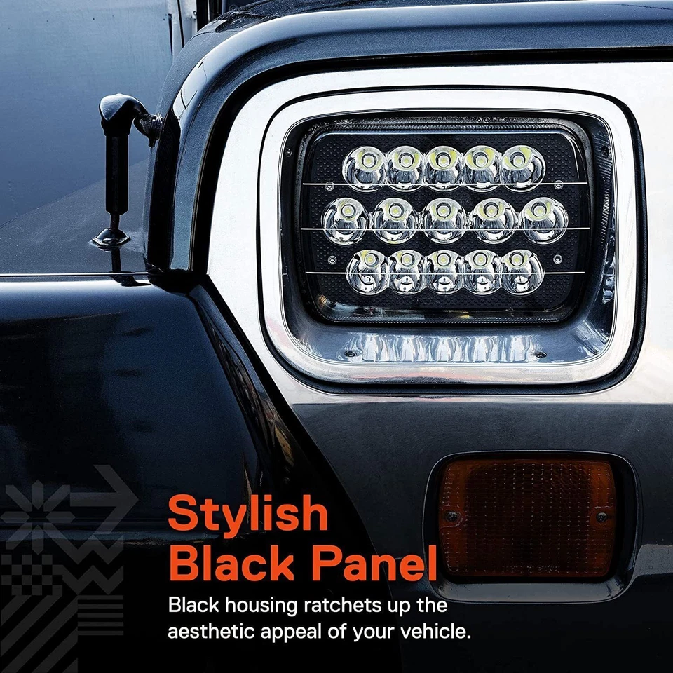 Pair for GMC TopKick C6500 C5500 C4500 Truck 7x6'' Led Headlights High Low Beam Foto 4 de 4