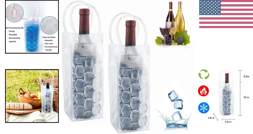 Enfriador de vino portátil duradero con diseño elegante - Perfecto para picnics y fiestas Foto 2 de 4