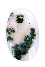 29.2ct Natural Moss Agate Oval Cabochon Landscape Agate Loose Untreated