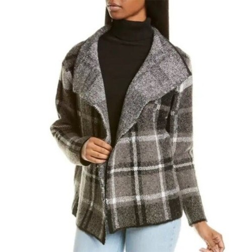 NEW Joseph A. Plaid Open Front Cardigan 