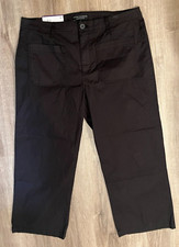 Social Standard by Sanctuary Womens Juliet Twill Crop Pant, Black Size 8