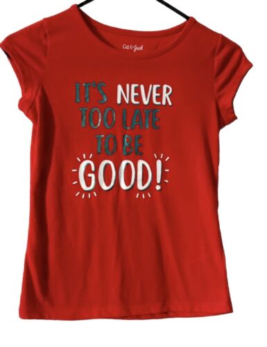 Cat & Jack Girls Graphic Christmas Xmas Shirt, M (7/8)
