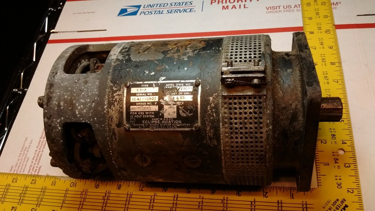 Bendix ECLIPSE E5A Aircraft 12 Volt Generator Pratt Whitney