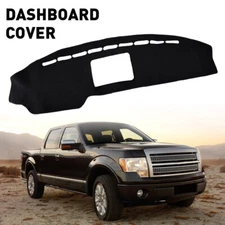 For Ford F150 F-150 2009-14 Black Polyester Dashmat Dash Cover Dashboard Mat Pad