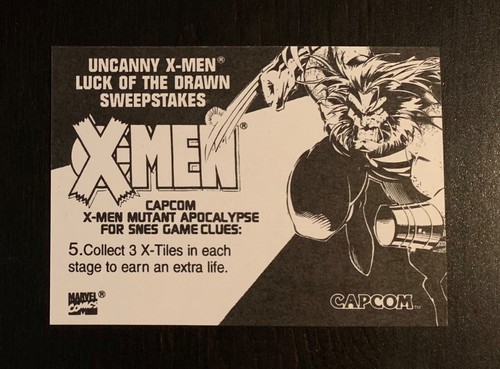 1995 FLEER ULTRA X-MEN CAPCOM #5 WEAPON X WOLVERINE NO NUMBER PROMO CARD