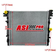 Aluminum Core Radiator for 07-15 11 Jeep Wrangler /Wrangler JK 2018 3.6 3.8L V6