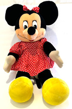 VTG 30" XL Minnie Mouse Disneyland Walt Disney World Plush Stuffed Made Korea