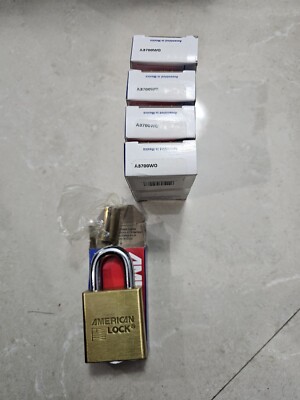 Lot 5- American Lock A3700WO Padlock 2 Inch Multi-Cylinder Brass Hardened Steel