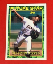 MLB SALOMON TORRES San Francisco Giants 1994 Topps Future Star Rookie CARD #298
