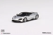 TSM430624 TSM-Model: 1/43 McLaren 765LT Ice Silver with Black Interior 2020