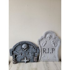 Styrofoam rip Tombstone set Halloween home prop decor