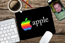 Vintage Black Apple Retro Mac Mouse Pad Mousepad Home Office Free Shipping