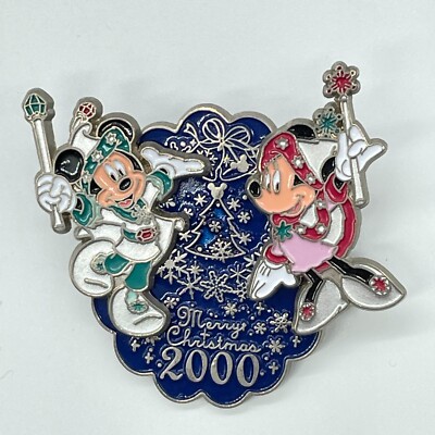 Tokyo Disney Resort Pin TDL Merry Christmas 2000 Mickey Minnie | eBay