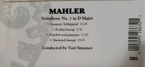Royal Philharmonic Orchestra Mahler Symphony No1 in D Major CD Yuri Simmonov NEW - Picture 3 of 3