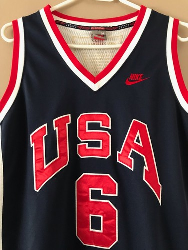 NBA Authentic Patrick Ewing Team USA 1984 Olympics Jersey Nike Blue & Red Medium - Picture 2 of 24