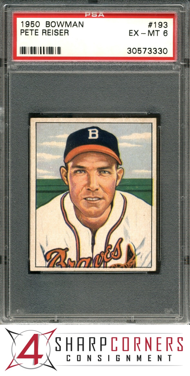 1950 BOWMAN #193 PETE REISER PSA 6