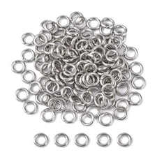 4,000Pcs Stainless Steel Open Jump Rings Jewelry Making Findings 3~10x0.6~1.2mm