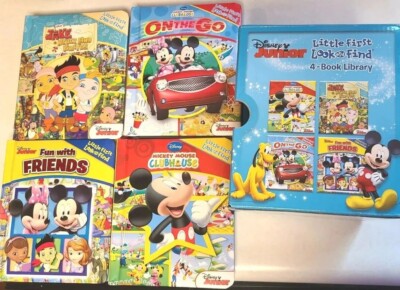 DISNEY JUNIOR Little First Look and Find 4-Book Library Hardcover Full Set