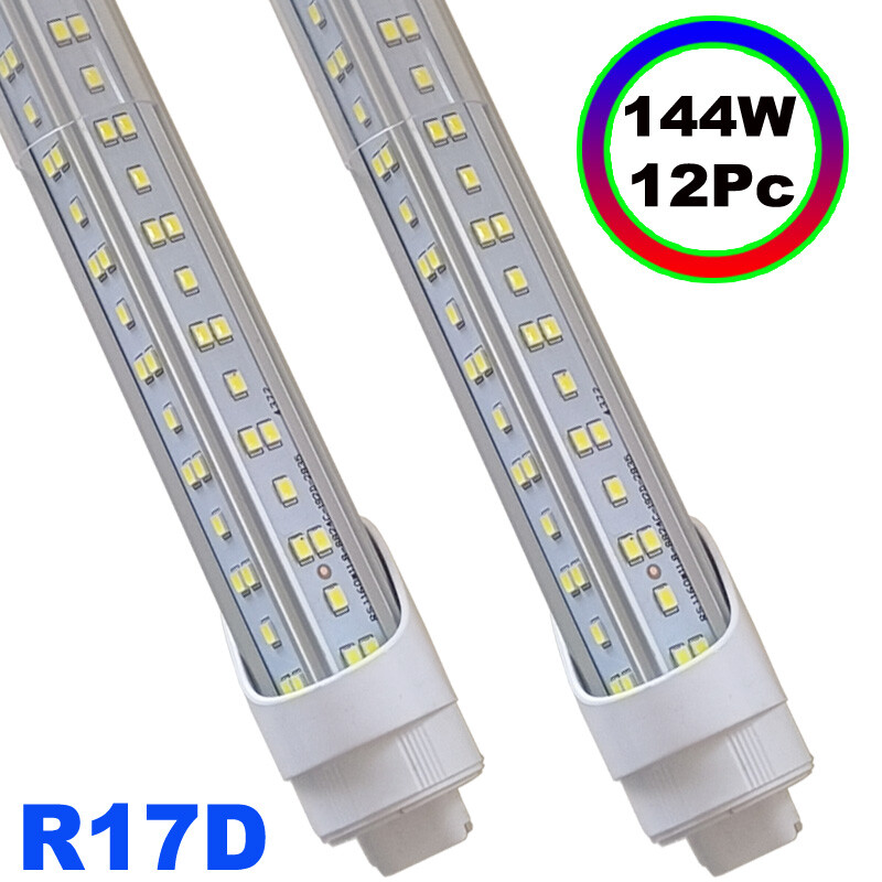 8Ft LED Tube Light HO T8 Rotatable 144W 12PC 8 FOOT Led Shop Light R17D Base