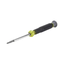 Klein Tools 32581 Screwdriver, 4-in-1 Precision Electronics Screwdriver w/ Bits