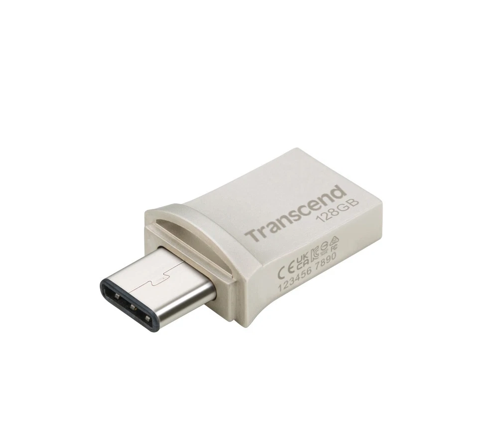 Transcend Clé USB double JetFlash 890 de 128Go connecteurs USB3.1 et USB Type-C - Photo 4/4