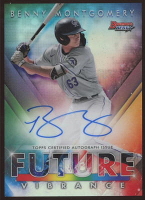 Benny Montgomery 2021 Bowman's Best Future Vibrance Autograph Rookie Auto SP /80