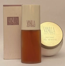 Avon Vanilla Soft Musk cologne spray + fragranced body crème