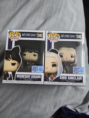 Funko Wednesday #1585 and Enid #1586 Bundle NYCC 2024 Shared Sticker Exclusive